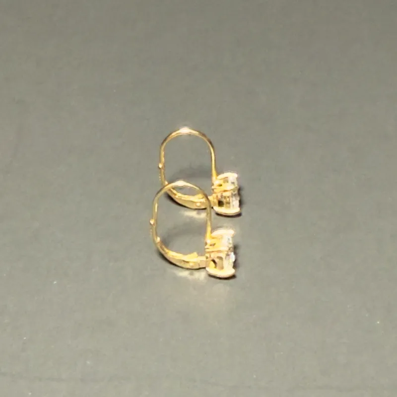 Aretes Plata 925 con Baño Dorado y Piedra Brillante – Elegantes y Minimalistas