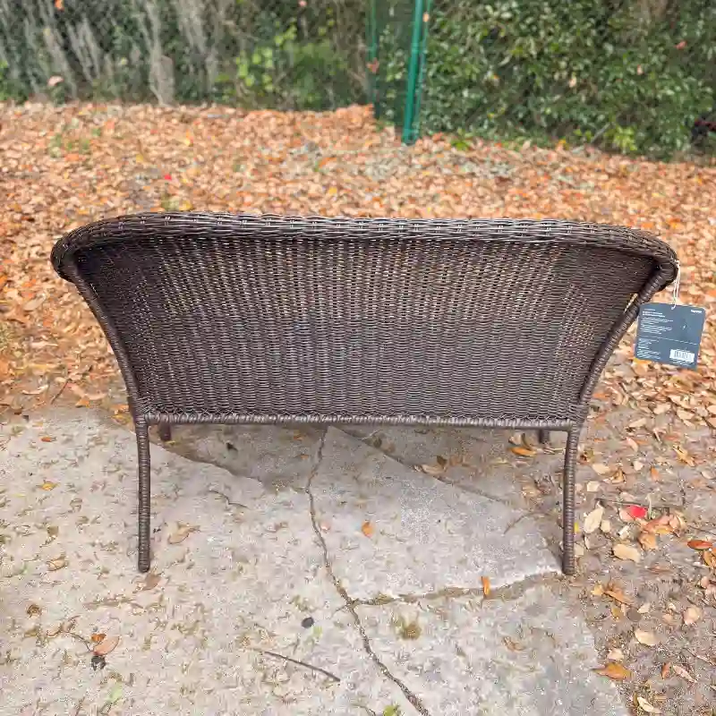 Banco de Patio Moderno (Wicker) Nuevo – Ideal para Balcón o Jardín