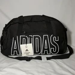 Bolso Deportivo Adidas Negro con Logo Grande – Nuevo con Etiqueta, Ideal para Gym y Viajes