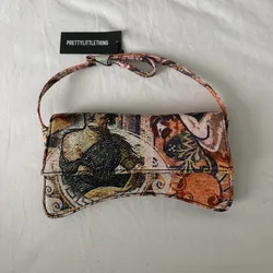 Bolso pequeño estampado artístico tipo snake print – nuevo con etiqueta