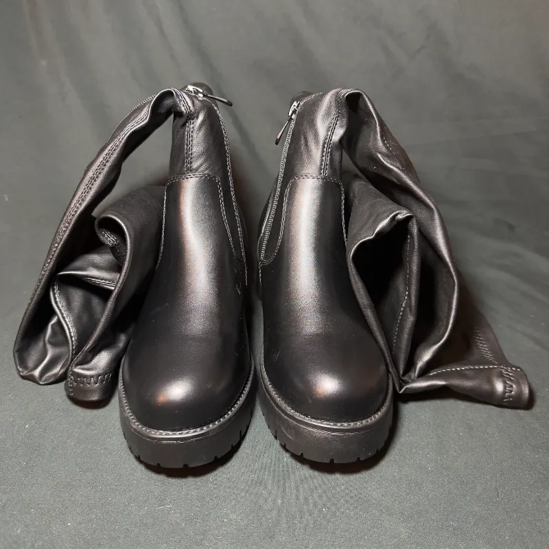 Botas negras Azalea Wang talla 7 – estilo moderno con cierre lateral (nuevas en caja)