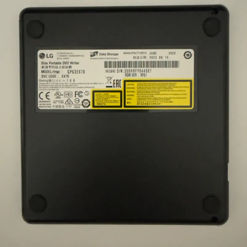 LG Ultra Slim Portable DVD Writer GP63EX70 Externo USB para Windows y Mac -Nuevo-