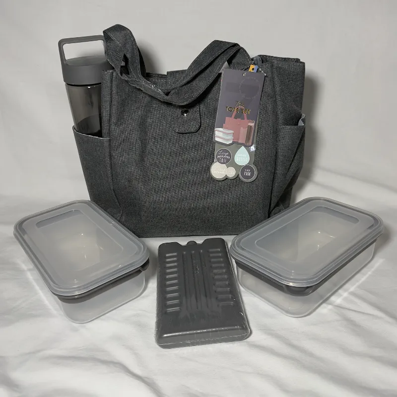 👉 Set de Lonchera Térmica con Envases, Botella y Ice Pack – Nuevo