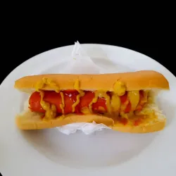 Pan con perro caliente