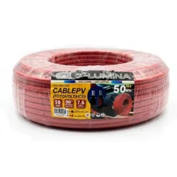 CABLE FOTOVOLTAICO #10 X 7.6MM-ROJO-50 M-Q7-LUMINA