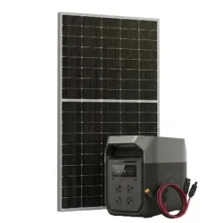 ECOFLOW DELTA 3 MAX CON CABLE XT60I Y PANEL SOLAR 510W BIFACIAL JASOLAR