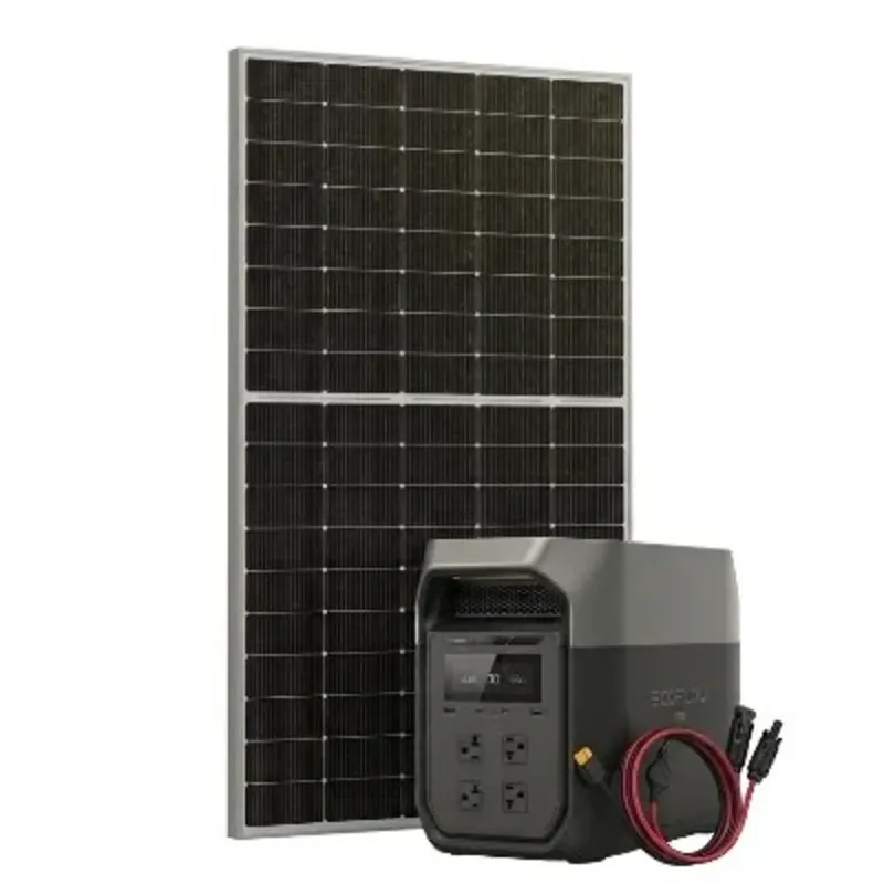 ECOFLOW DELTA 3 MAX CON CABLE XT60I Y PANEL SOLAR 510W BIFACIAL JASOLAR