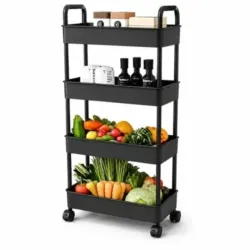 ESTANTE ORGANIZADOR CON RUEDAS 4 NIVELES