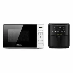 HORNO MICROONDAS ROYAL 20 L + FREIDORA DE AIRE DIGITAL MILEXUS 4.2 LITROS
