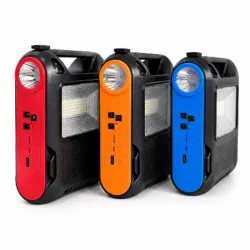 RADIO CON PANEL SOLAR, LINTERNA, BLUETOOTH Y LAMPARA LED