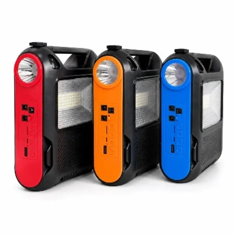 RADIO CON PANEL SOLAR, LINTERNA, BLUETOOTH Y LAMPARA LED