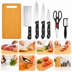 SET DE CUCHILLO DE COCINA CON TABLA DE CORTAR