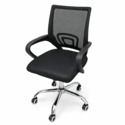 SILLA DE OFICINA NEGRA CON RUEDAS