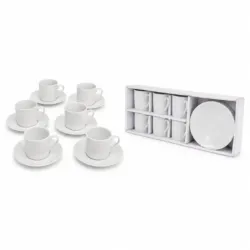 TAZAS DE CAFÉ 6 PCS BLANCAS