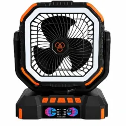 VENTILADOR RECARGABLE PORTÁTIL F22 CON LUZ LED 40000mAh