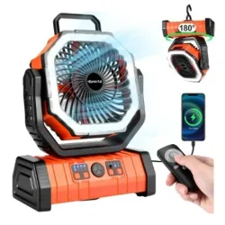 VENTILADOR RECARGABLE PORTÁTIL F6 CON LUZ LED 20000mAh