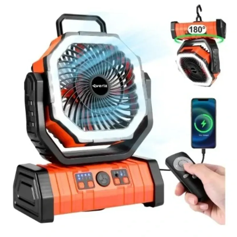 VENTILADOR RECARGABLE PORTÁTIL F6 CON LUZ LED 20000mAh