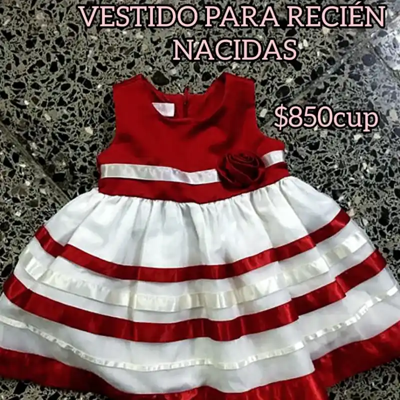 Bata roja y blanca