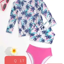 Bikini 3 piezas palmas 