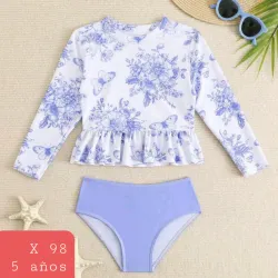 Bikini mangas largas morado 