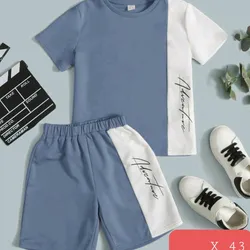 Conjunto azul claro y blanco 