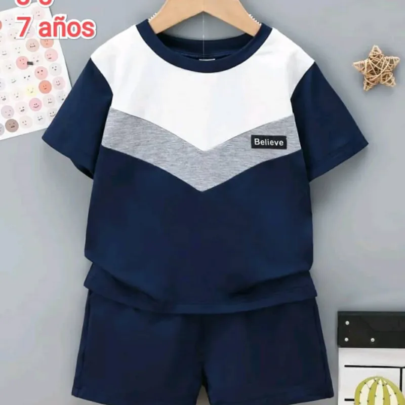 Conjunto Azul oscuro y blanco 