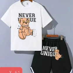 Conjunto blanco y negro de Oso 