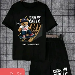 Conjunto negro de muñeco 