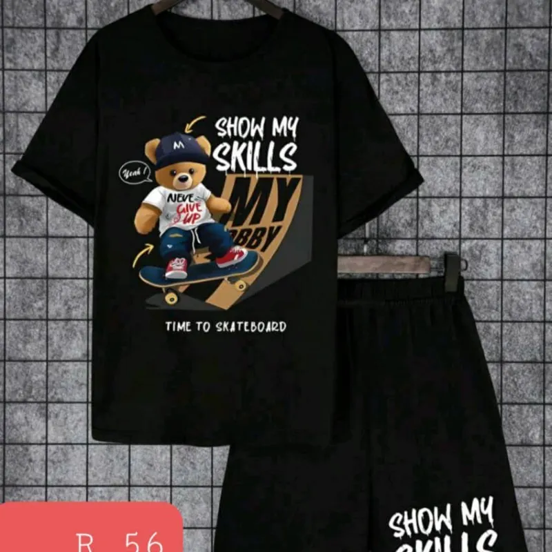 Conjunto negro de muñeco 