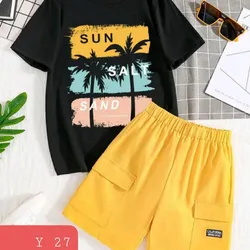 Conjunto pulover y short 4puerta amarillo 