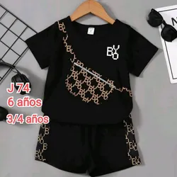 Conjunto short y pulover negro 