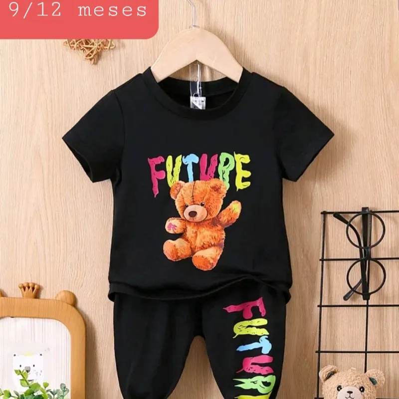 Juego pantalon pulov negro oso