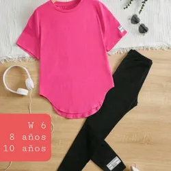 Licra larga y pulover rosa ancho