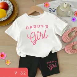 Licra negra pulov blanco Daddy's Girl