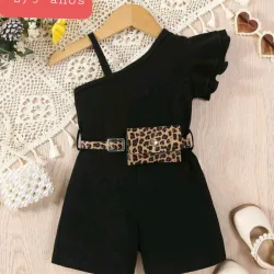 Mono short negro con canguro