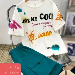 Pulover de dibujos y short 