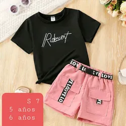 Pulover y short 4puerta rosa (viene con el cinto)