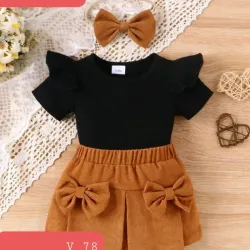 Saya carmelita lazos blusa negra c lazo