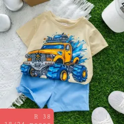 Short azul pulov carro