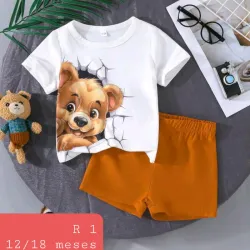 Short carmelita pulov blanco oso 