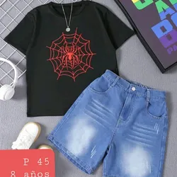 Short de mezclilla y pulover Spiderman 