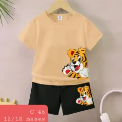 Short negro pulov beis tigre