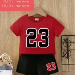 Short negro pulov rojo 23