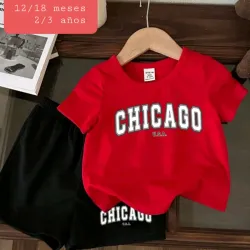 Short negro pulov rojo Chicago 