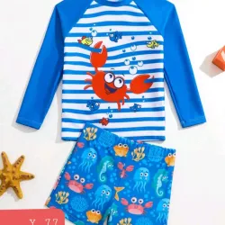 Traje baño azul de cangrejo 🦀 