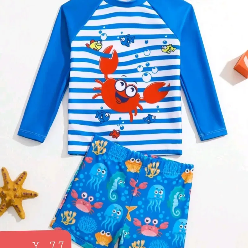 Traje baño azul de cangrejo 🦀 