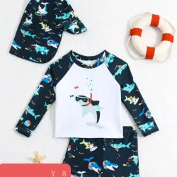 Traje baño niño con sombrero 
