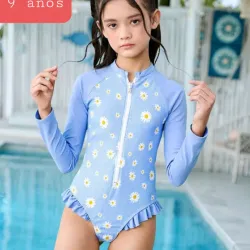 Trusa mangas largas azul margarita