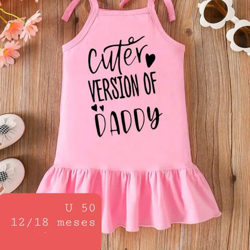 Vestido rosado tirantes Daddy