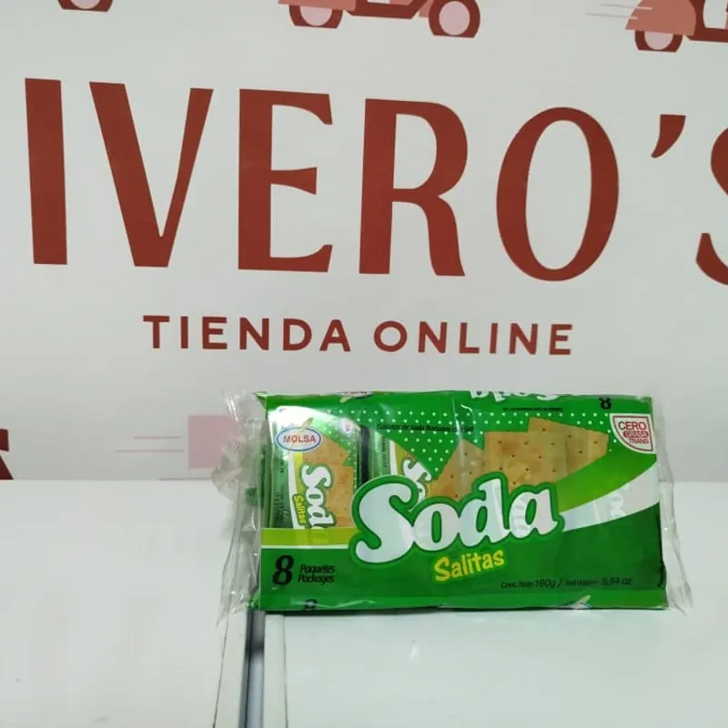 Paquetes de galletas de soda de 8 paqueticos dentro